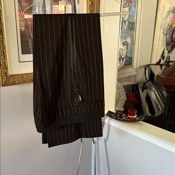 Tark 1 Black and Brown Striped Trousers - Picture 1 of 5